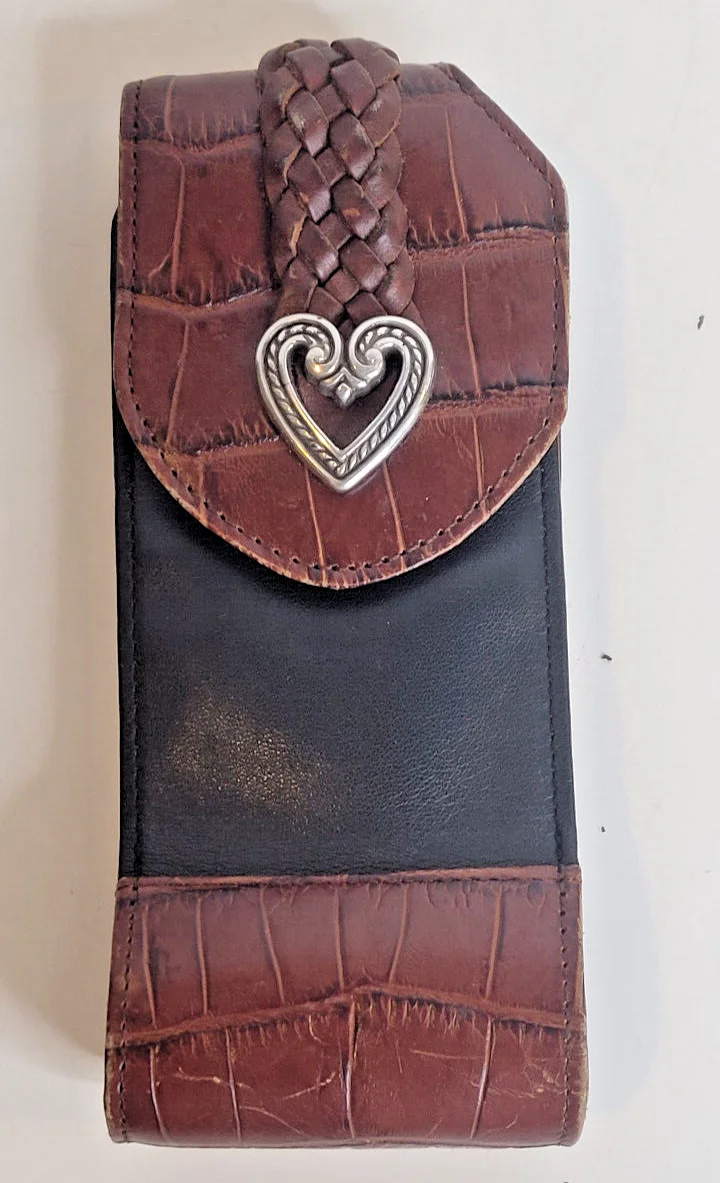 Brighton Leather Eye Glass Holder with Heart