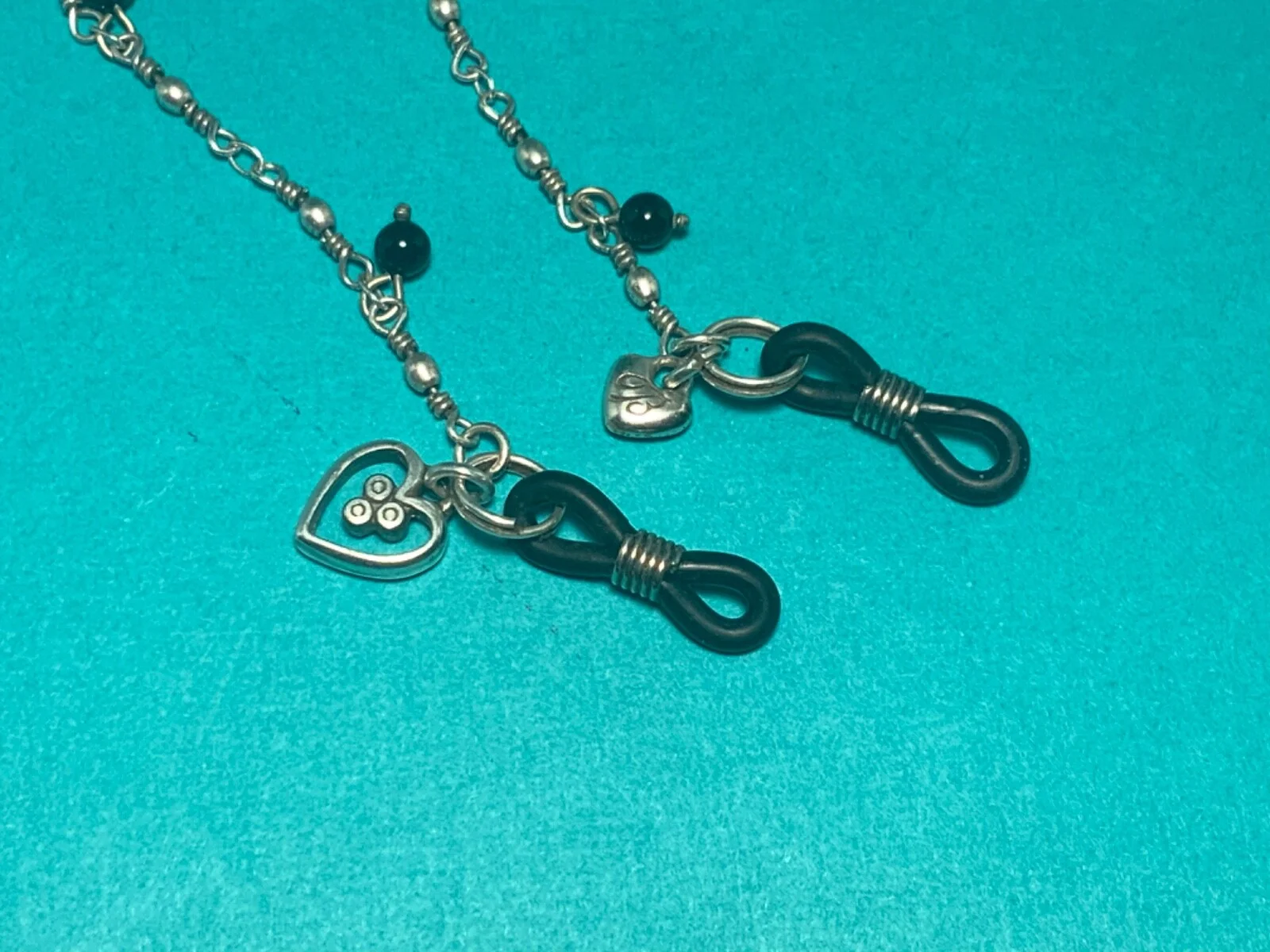 🌸Brighton Silver Black Bead Eye Glass Holder 28” Necklace(N10) 🌸 3