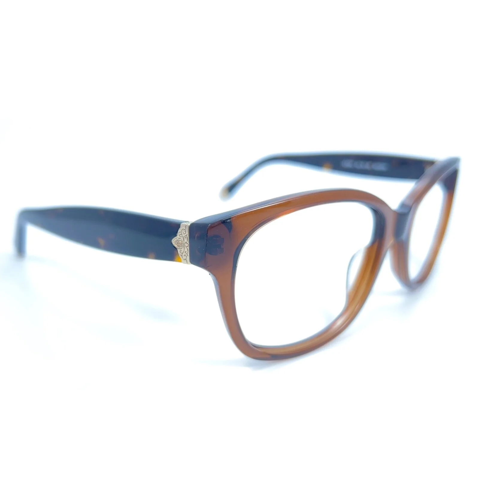 Brooklyn Leann Clear Brown Tortoise Eyeglasses Frame 54-18-140 Women