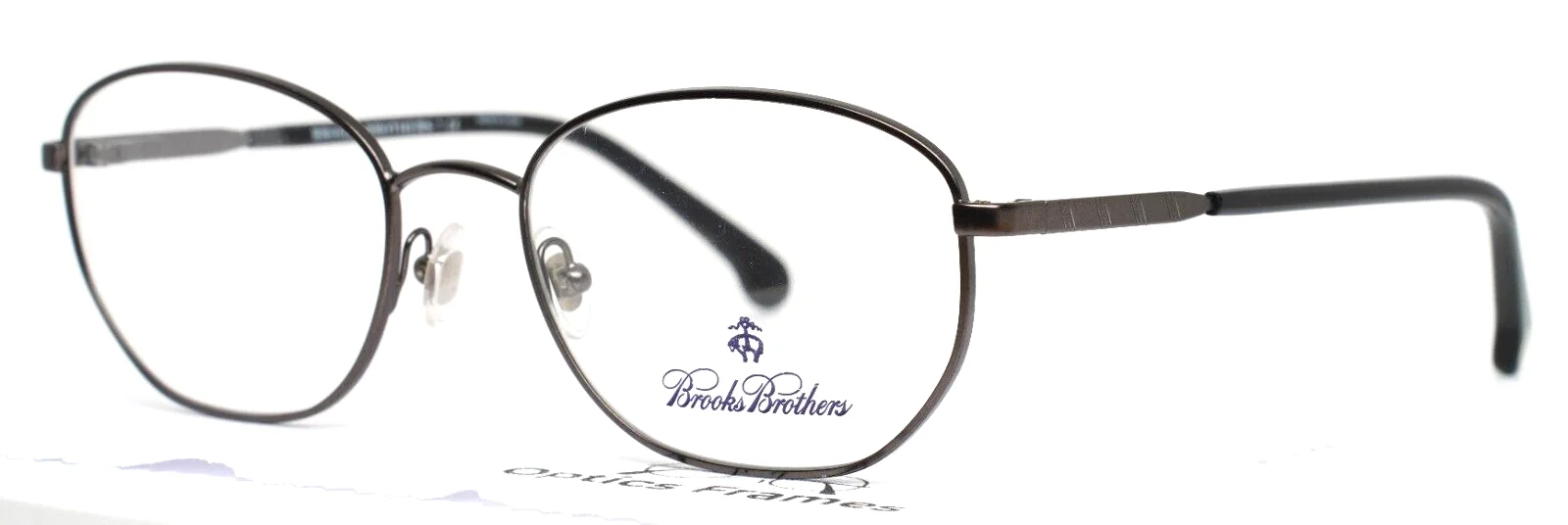 BROOKS BROTHERS BB1038 1221 Dark Gunmetal Mens Oval Eyeglasses 54-19-140 B:41