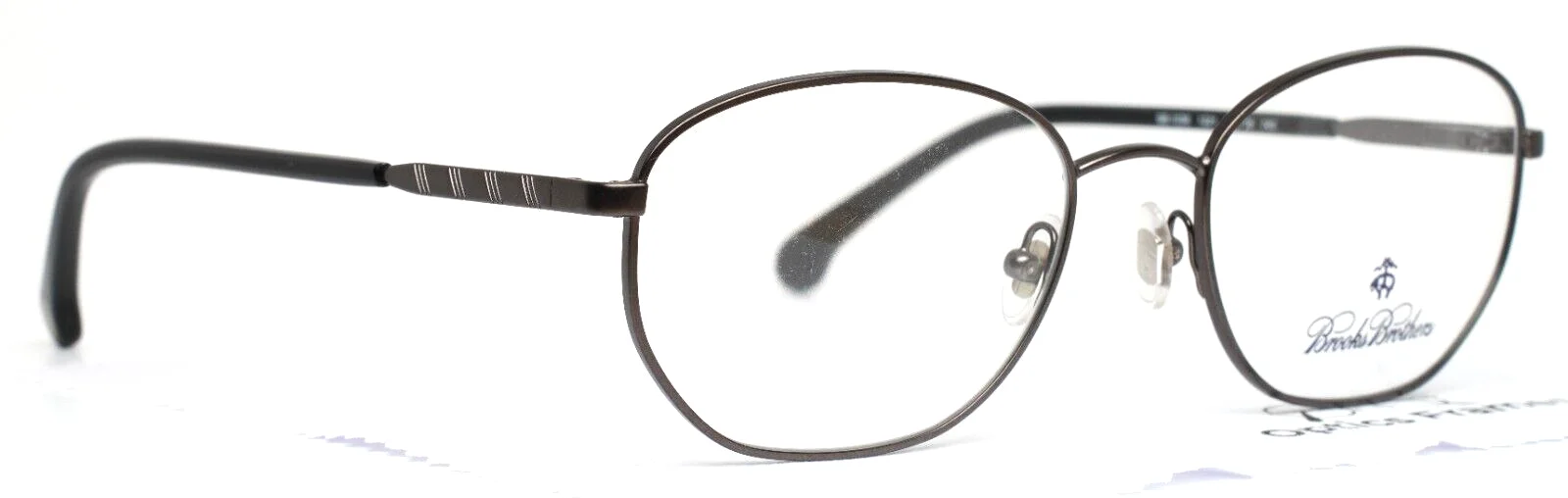 BROOKS BROTHERS BB1038 1221 Dark Gunmetal Mens Oval Eyeglasses 54-19-140 B:41 3