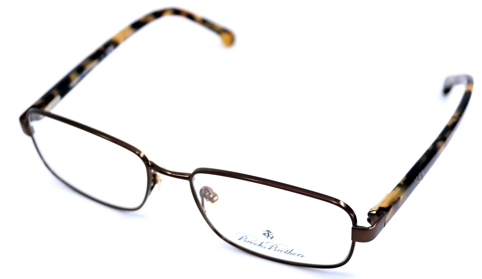 BROOKS BROTHERS BB1045 1671 Brown Tortoise Rectangle Eyeglass Frames 55-16-140 2