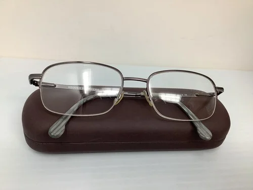 Brooks Brothers Eyeglass Frame BB 487T 1511T Titanium 52-18-140 Half Rim Silver 2
