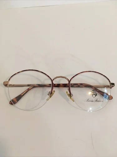 Brooks Brothers Tortoise Gold Half Rim Round Frames BB 119 1007 51 20 13