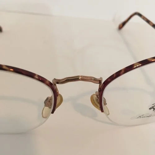 Brooks Brothers Tortoise Gold Half Rim Round Frames BB 119 1007 51 20 13 4