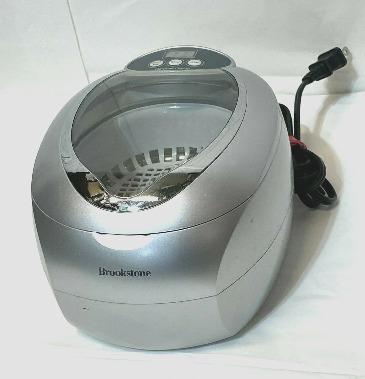 Brookstone Ultrasonic Jewelry DVD Eyeglass & More Cleaner CD-7830A~New~