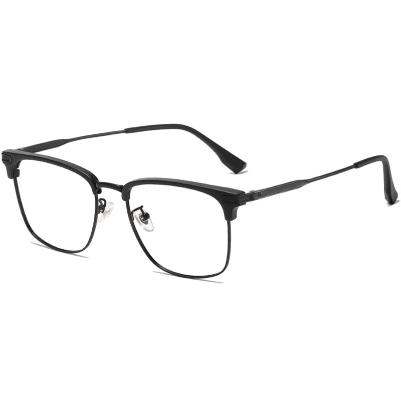 Browline Glasses Wide Eyeglass Frame for Big Face Large Head Men Clear Plastic 2