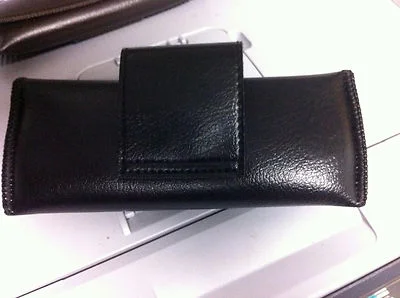 brown double snap belt loop eyeglass case holder-BIN 3