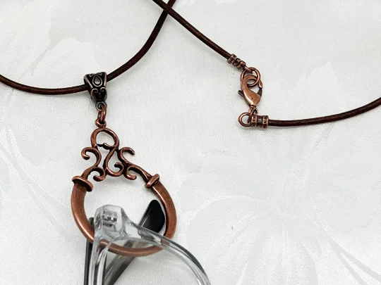 Brown Leather Eyeglass Loop Necklace, Reading Glasses Holder, Sunglasses Lanyard 3