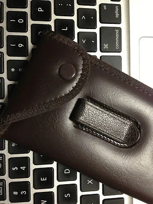 brown pocket clip with flap eyeglass cases faux leather sale#1-#()$ 2