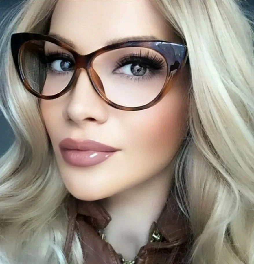 Brown Tortoise Retro Full Rim Square Thick Textured Decorative Eyeglass Frames