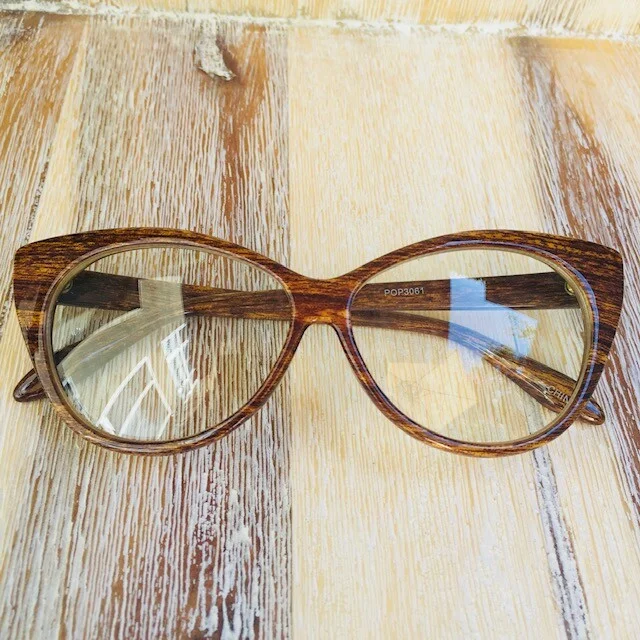 Brown Tortoise Retro Full Rim Square Thick Textured Decorative Eyeglass Frames 3