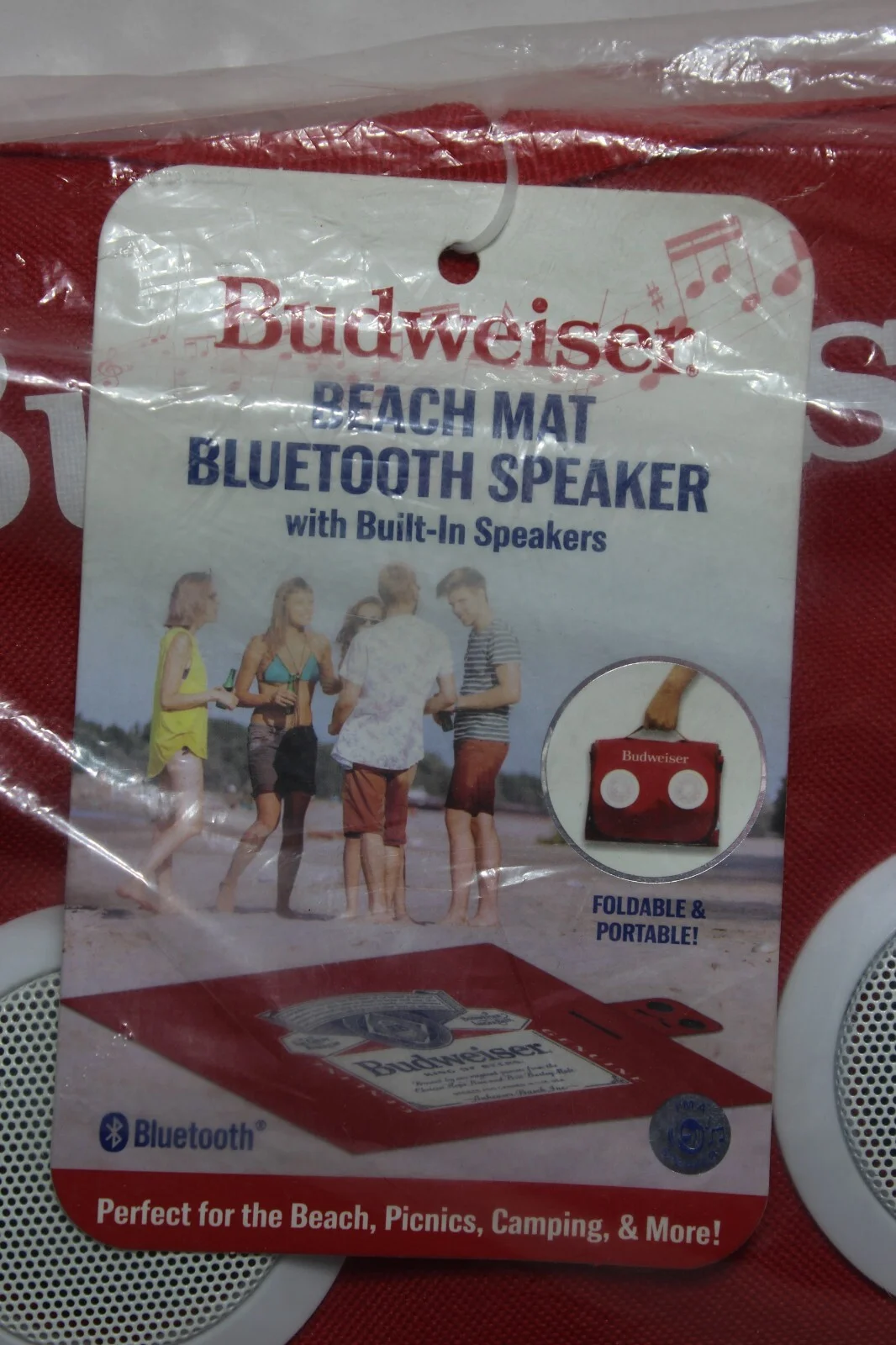 Budweiser Beach Mat Bluetooth Speaker with Built in Speakers (Pg88D) 2