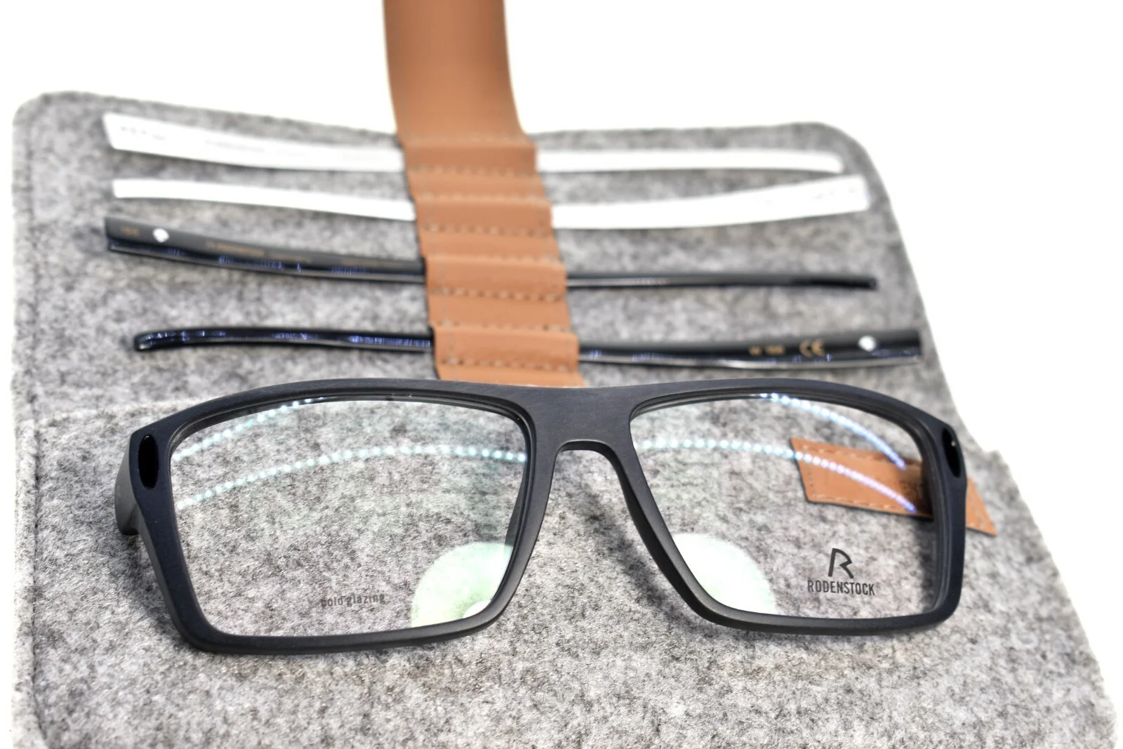 Buffalo Horn Eyeglasses Aluminum interchangeable Rodenstock Germany 8010 A
