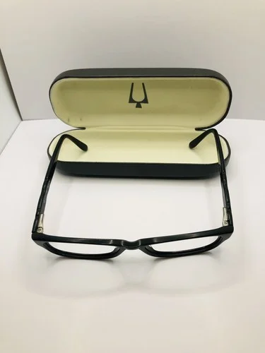 BULOVA Black Rectangle Square Feather Eyeglasses Frme Grapevine 53-15-140 Costco 3