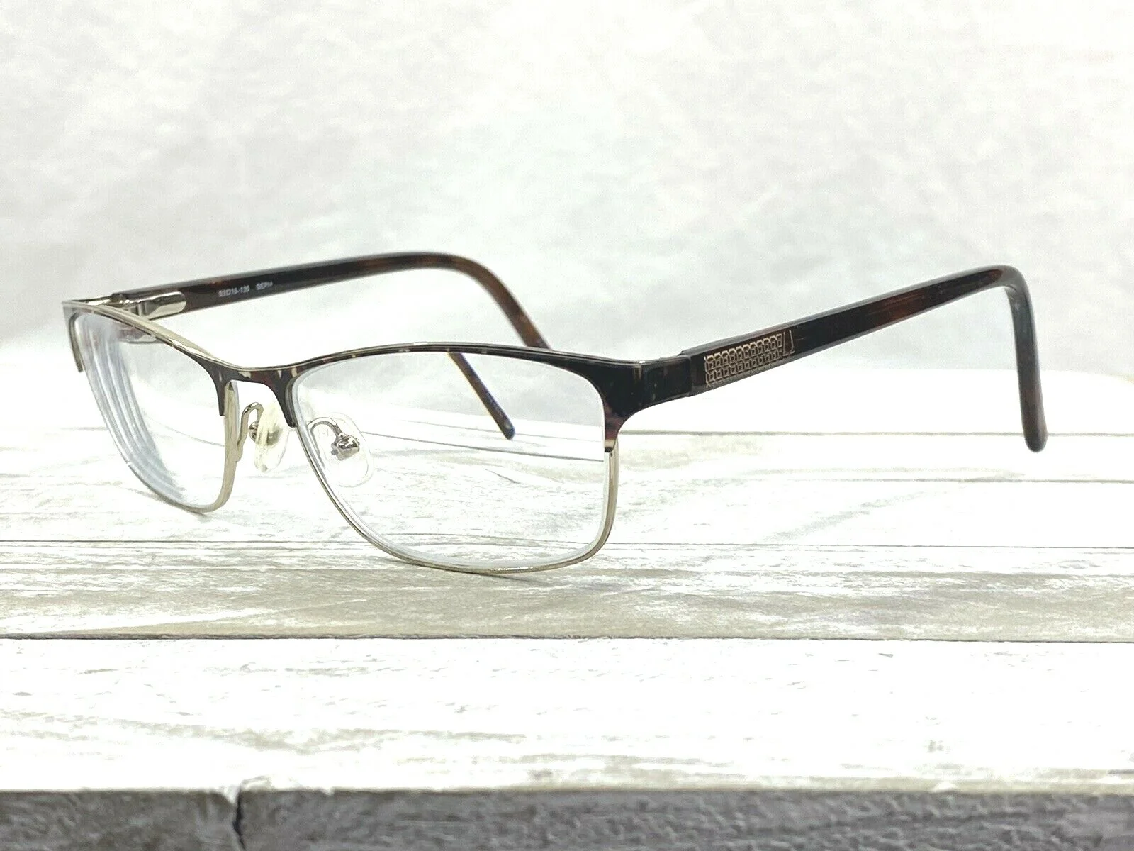 Bulova Claremont Mens Rectangular Full Rim Eyeglass Frames Silver 53▯15-135