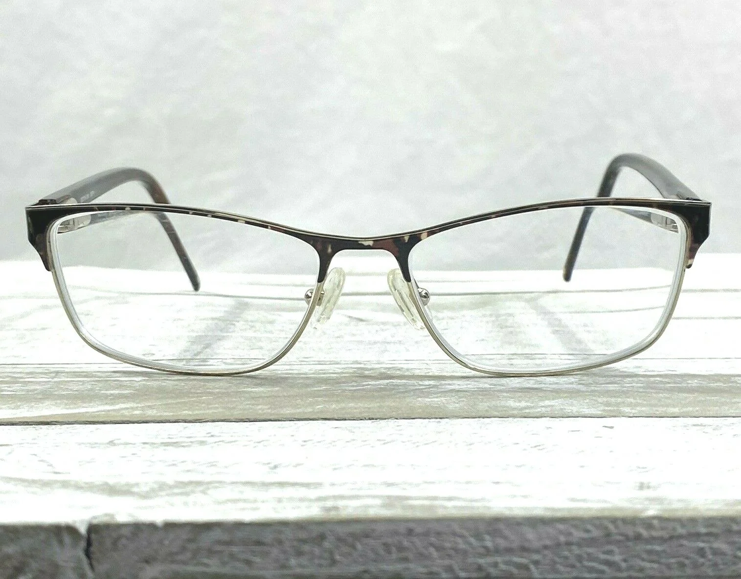 Bulova Claremont Mens Rectangular Full Rim Eyeglass Frames Silver 53▯15-135 2