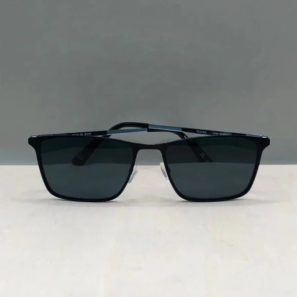 Bulova Edmunston Frames ONLY 56-15 150 black full rim. Rectangle. Unisex.