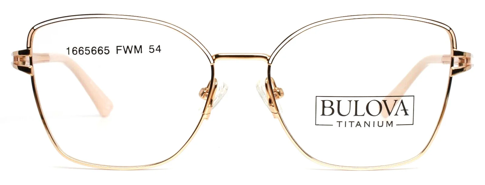 BULOVA Eltopia Vanilla Womens Cat Eye Full Rim Eyeglasses 54-16-140 B:45 3