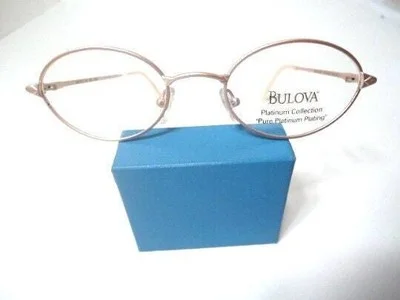 Bulova Eyeglass Frames Majorca Shell Platinum Plated Italy NOS 48-19 140 Lot 80 2