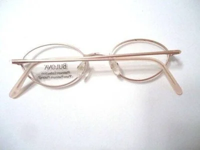 Bulova Eyeglass Frames Majorca Shell Platinum Plated Italy NOS 48-19 140 Lot 80 3
