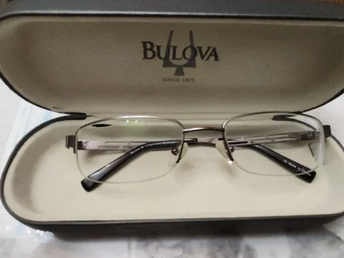 Bulova Eyeglasses Frame BOWMAN TITANIUM GUNMETAL 53-18-140 Half Rimless