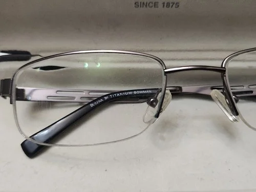 Bulova Eyeglasses Frame BOWMAN TITANIUM GUNMETAL 53-18-140 Half Rimless 2