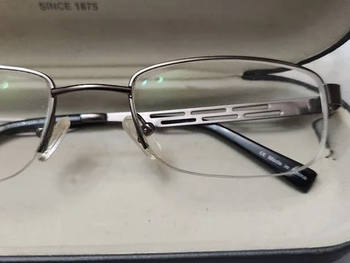 Bulova Eyeglasses Frame BOWMAN TITANIUM GUNMETAL 53-18-140 Half Rimless 3