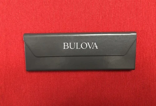 BULOVA Eyeglasses Sunglasses CASE ONLY Triangular Gray