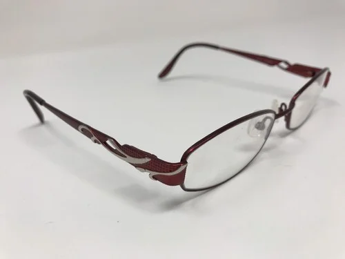 Bulova Eyeglasses Tacoma 52-17-135 Burgundy Metal Frame Full Rim G163