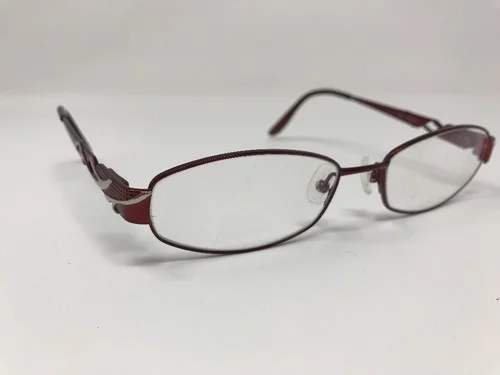Bulova Eyeglasses Tacoma 52-17-135 Burgundy Metal Frame Full Rim G163 2