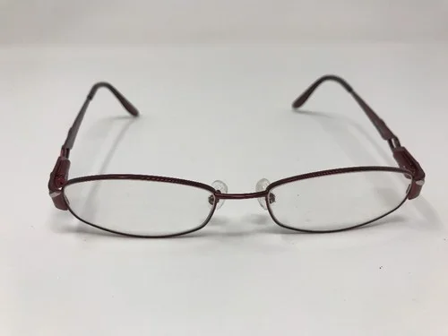 Bulova Eyeglasses Tacoma 52-17-135 Burgundy Metal Frame Full Rim G163 3