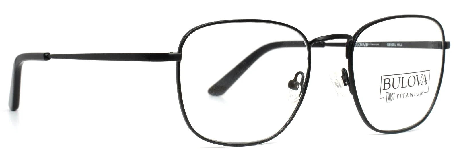 BULOVA Geigel Hill Black Unisex Square Full Rim Eyeglasses 53-20-145 B:44 3