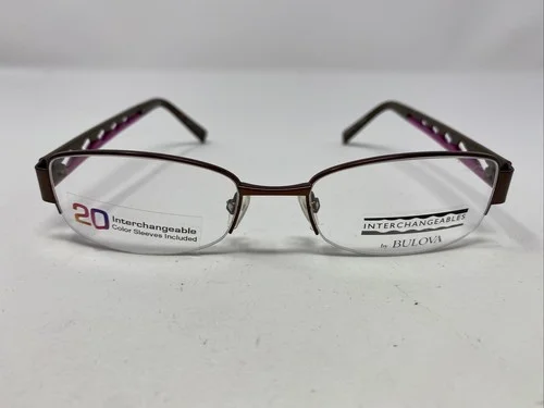 Bulova Interchangeables ISTRIA BROWN 51-18-135 Half Rim Eyeglasses Frame RZ12 1