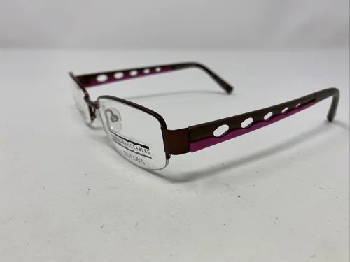 Bulova Interchangeables ISTRIA BROWN 51-18-135 Half Rim Eyeglasses Frame RZ12 2