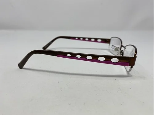 Bulova Interchangeables ISTRIA BROWN 51-18-135 Half Rim Eyeglasses Frame RZ12 4