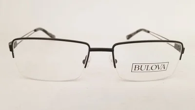 BULOVA Lakeland eyeglasses Frame Black 55mm MEN Half Rimless Designer Optical 2