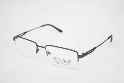 BULOVA Lakewood Twist Titanium eyeglasses Frame Gunmetal 54mm MEN Half Rimless
