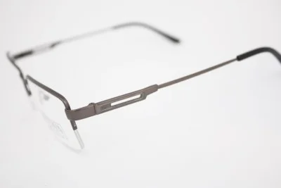 BULOVA Lakewood Twist Titanium eyeglasses Frame Gunmetal 54mm MEN Half Rimless 3