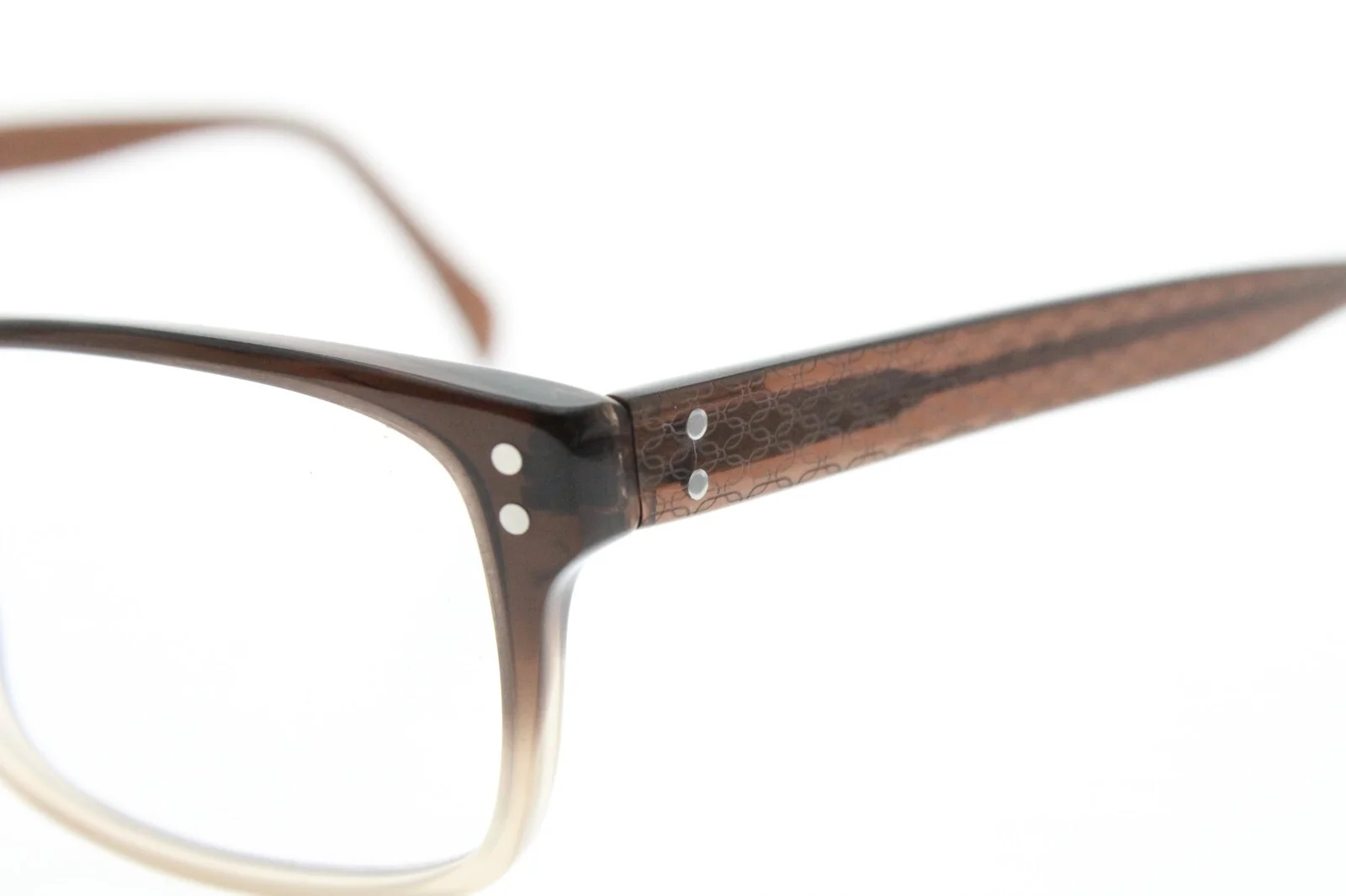 BULOVA - NASHVILLE Eyeglasses 54-17-140 mm Brown/Clear Fade Horned Full Rim 3