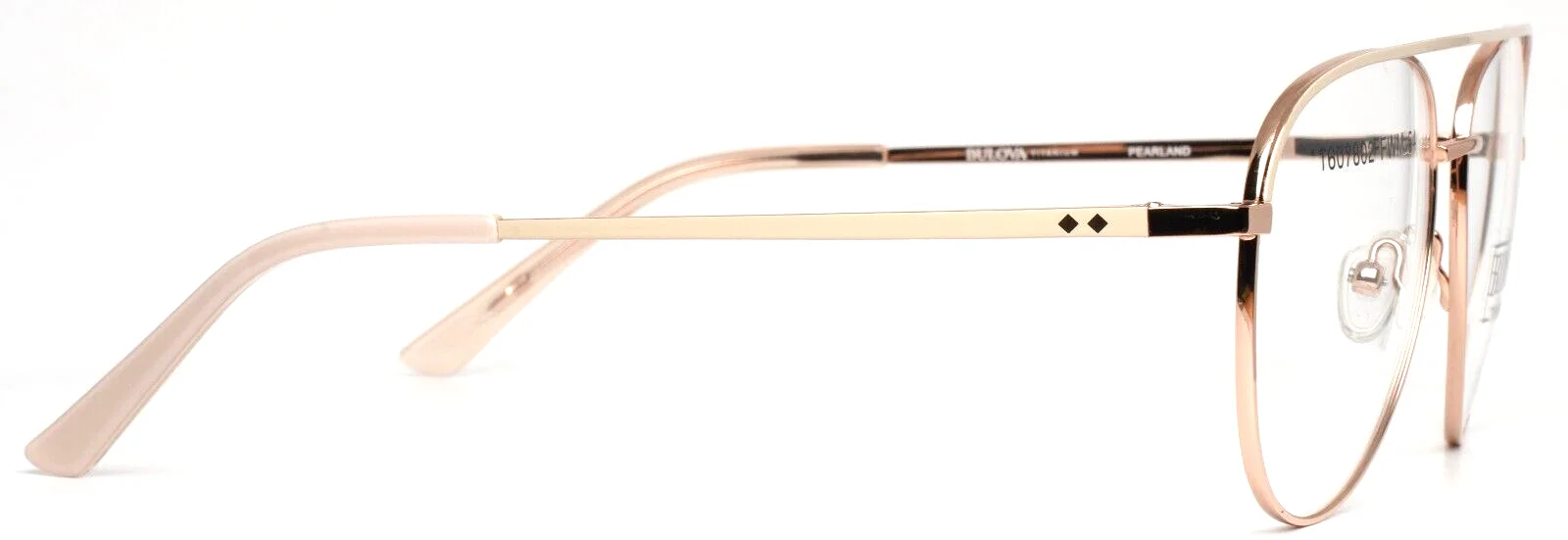 BULOVA Pearland Peach Gold Womens Aviator Full Rim Eyeglasses 54-15-140 B:48 4