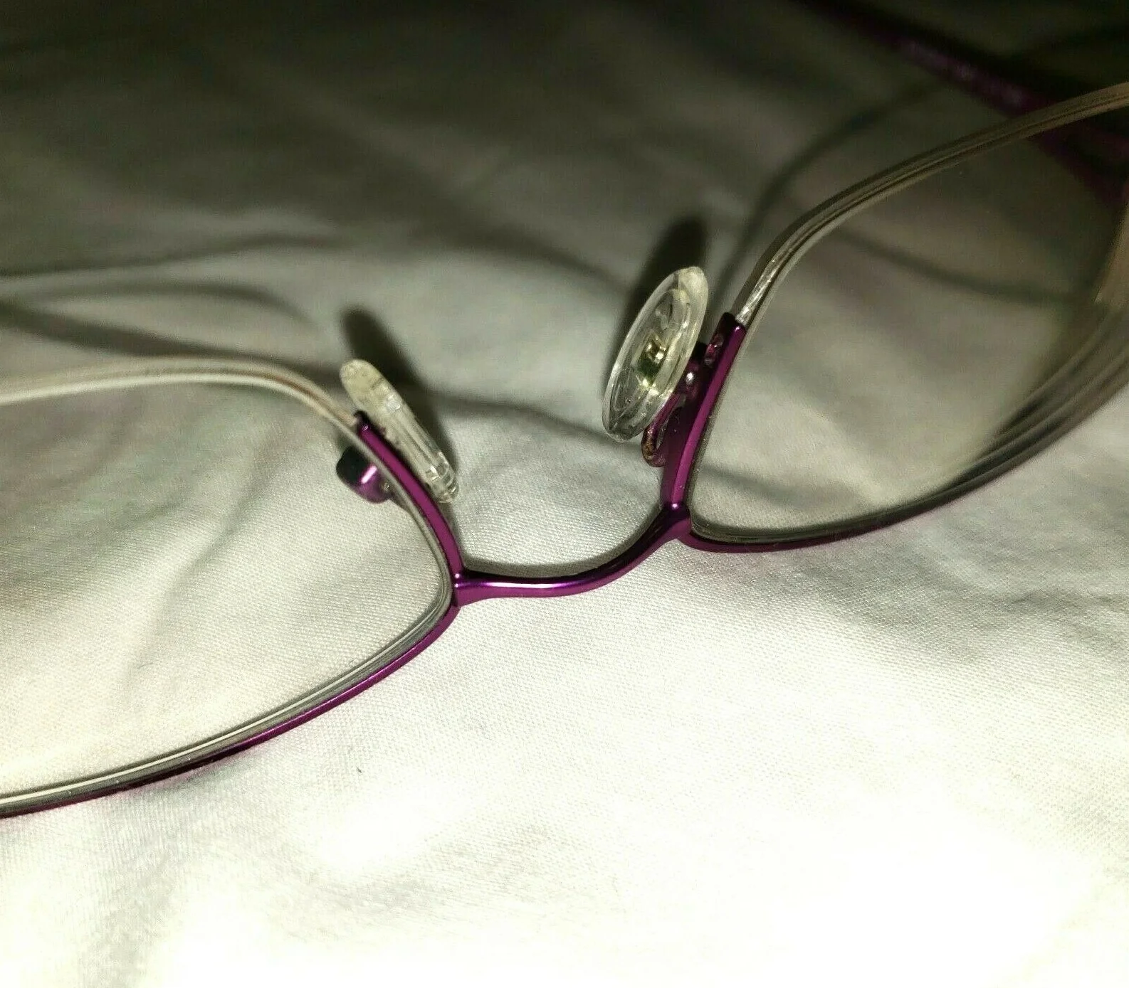BULOVA San Simone Twist Titanium Eyeglasses Frame Violet 52mm WOMEN Half Rimless 3