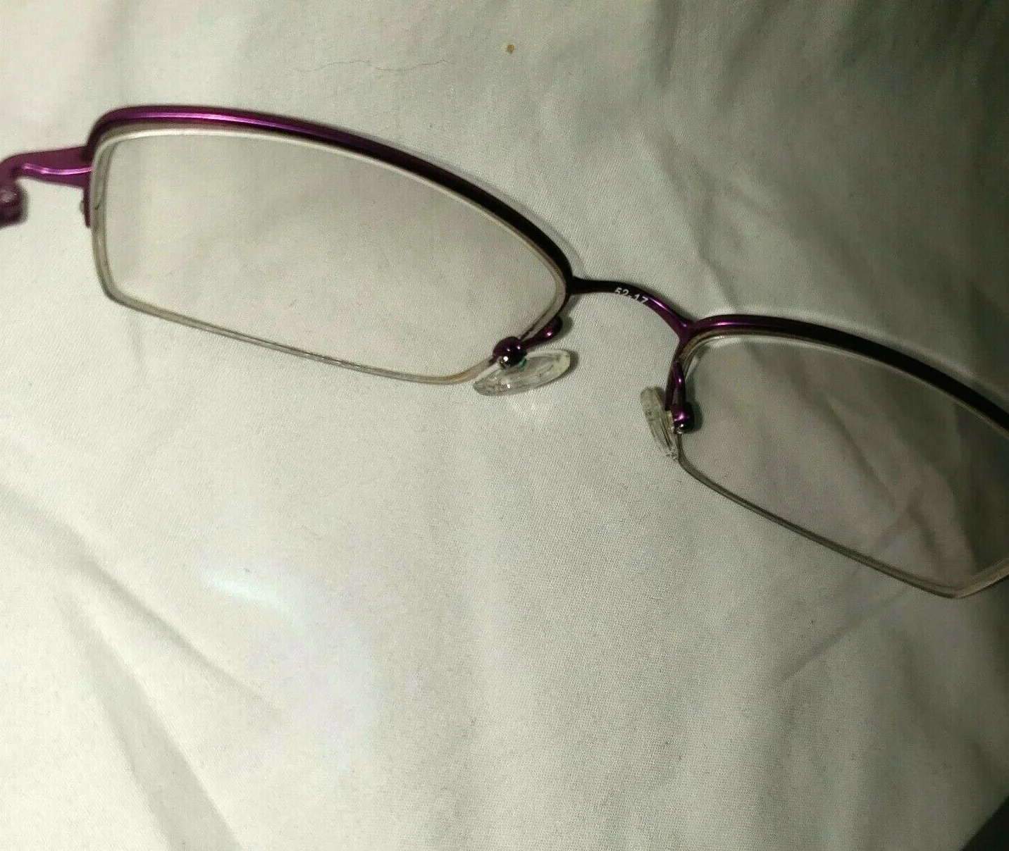 BULOVA San Simone Twist Titanium Eyeglasses Frame Violet 52mm WOMEN Half Rimless 4