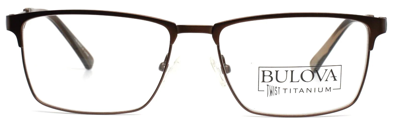 BULOVA Sandviken Brown Unisex Rectangle Full Rim Eyeglasses 53-16-140 B:37 2