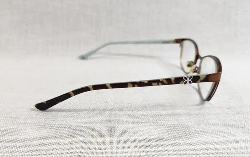 Bulova Swansea Brown Light Blue Cat Eye Eyeglasses Frames 53-16 135 Designer 4