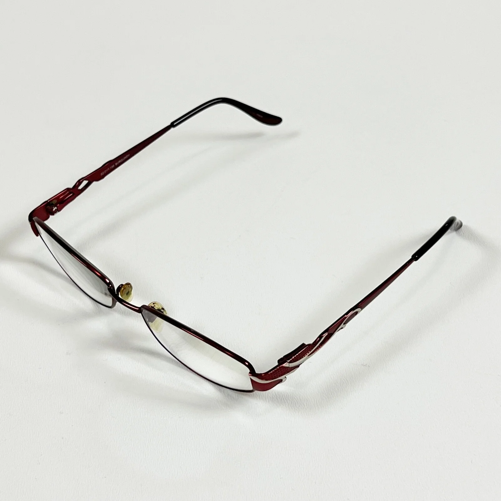 BULOVA TACOMA Eyeglasses Frame 52-17-135 Womens Burgundy/Silver J624 4