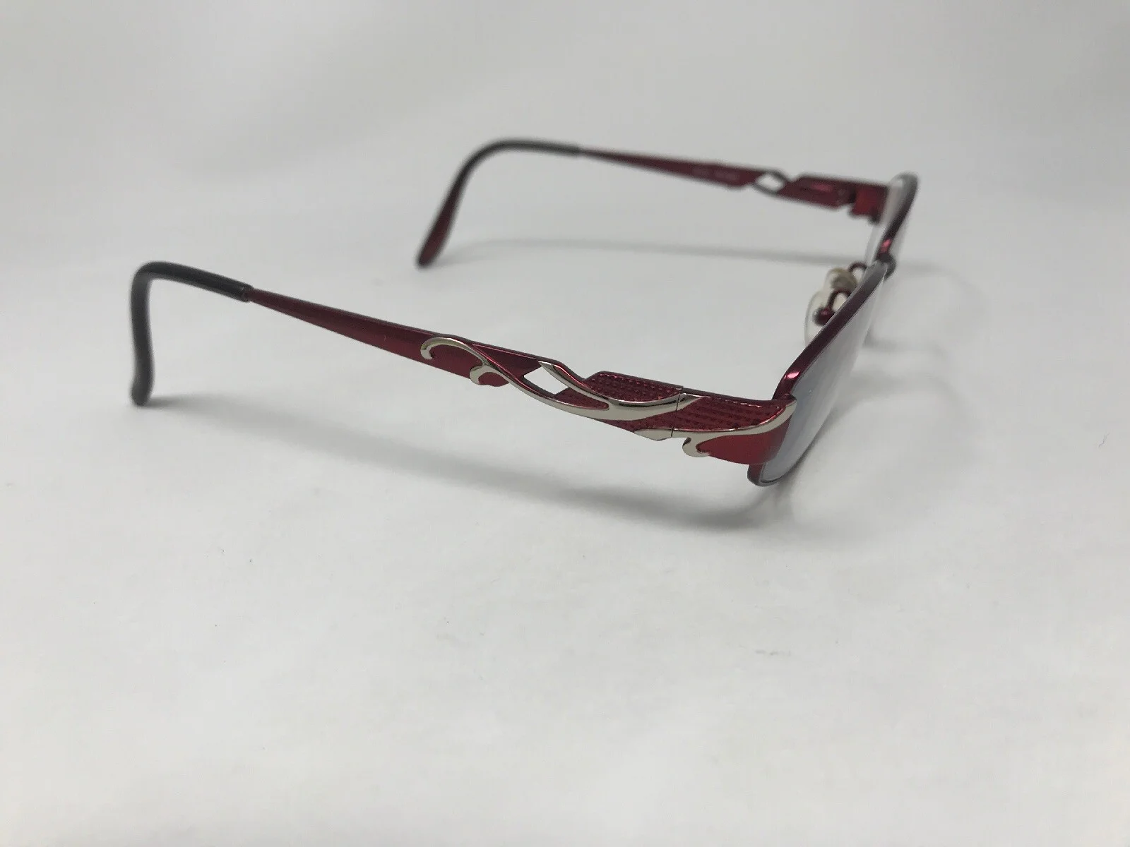 BULOVA “TACOMA” Eyeglasses Frame Petite 52-17-135 Burgundy Matte/Silver SH21 4
