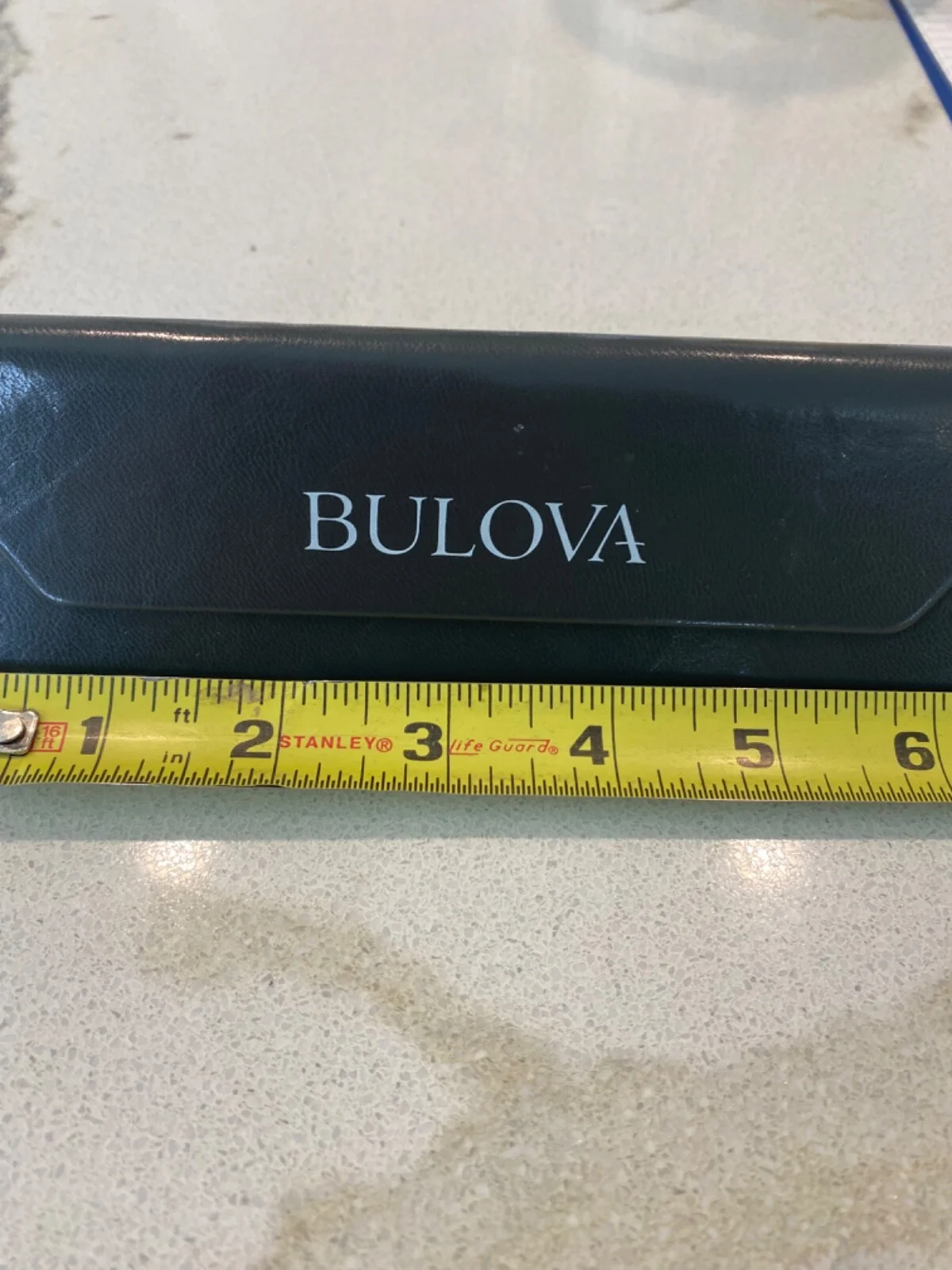 BULOVA Triangular Sunglasses Eye Glass Magnetic Leather Hard Case Travel Carrier 2