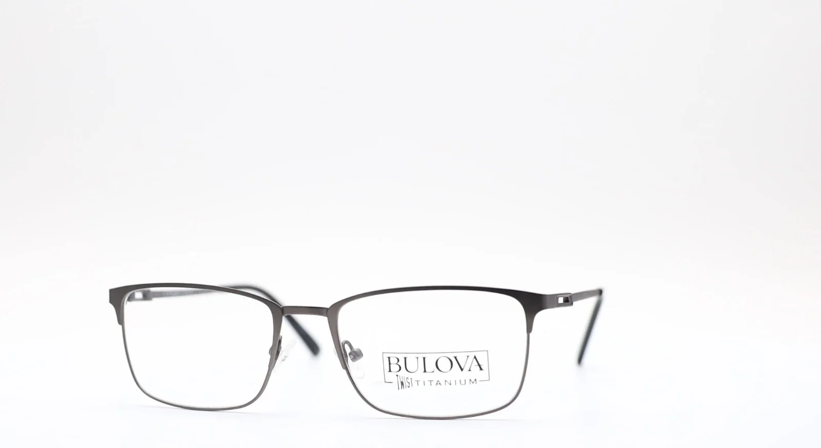 Bulova Twist Titanium Canarsie Rectangle Grey Mens Eyeglasses 53mm 2