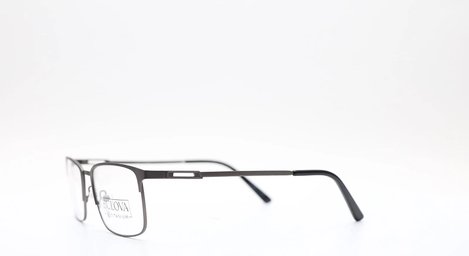 Bulova Twist Titanium Canarsie Rectangle Grey Mens Eyeglasses 53mm 3
